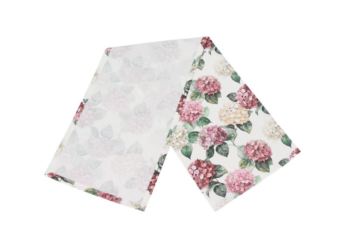 Home-trends24.de Tischläufer Hortensien Tischläufer Tischdecke Blumen Tisch Deko 40 x 140 cm (1-tlg) Bild 3
