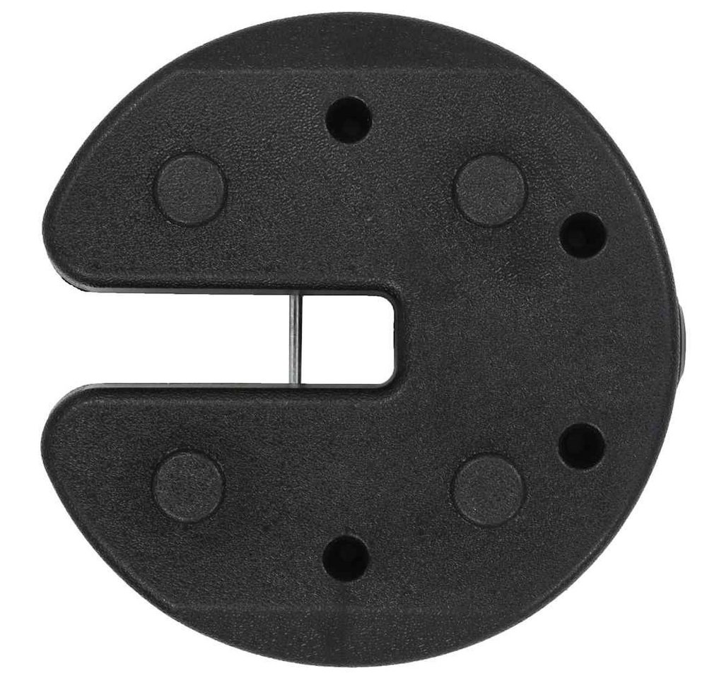 furnicato Pavillon-Sandsäcke Beton-Gewichtsplatten 22x5 cm Schwarz für Outdoor-Strukturen, Wetterfeste Standfüße, stapelbar und für 30-mm-Rohre geeignet Bild 4