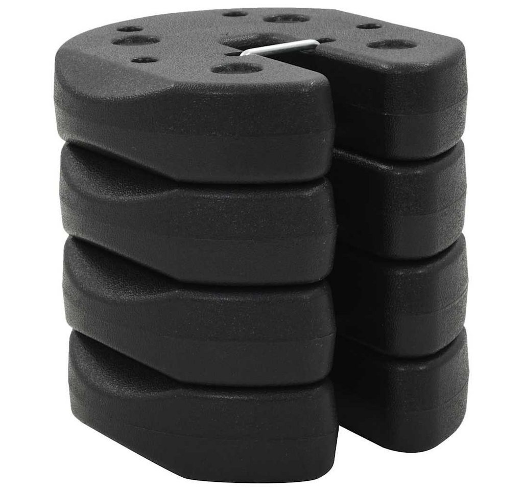 furnicato Pavillon-Sandsäcke Beton-Gewichtsplatten 22x5 cm Schwarz für Outdoor-Strukturen, Wetterfeste Standfüße, stapelbar und für 30-mm-Rohre geeignet Bild 5