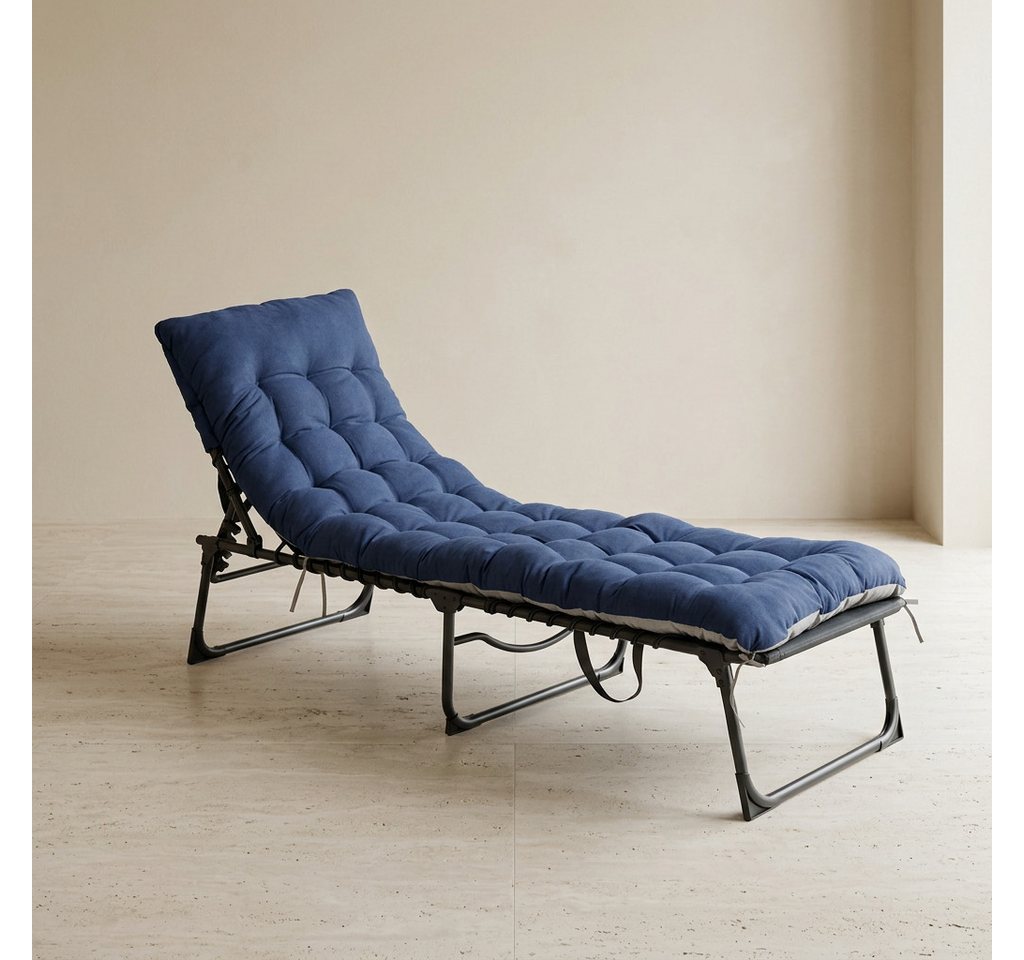 NovaTerra Gartenlounge-Set XXL Outdoor & Camping inkl. Matratze, klappbar, pflegeleicht, robuste Campingliege mit rostbeständigem Gestell, klappbar Bild 3