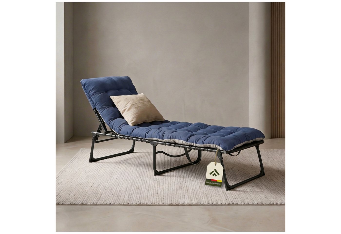 NovaTerra Gartenlounge-Set XXL Outdoor & Camping inkl. Matratze, klappbar, pflegeleicht, robuste Campingliege mit rostbeständigem Gestell, klappbar Bild 5