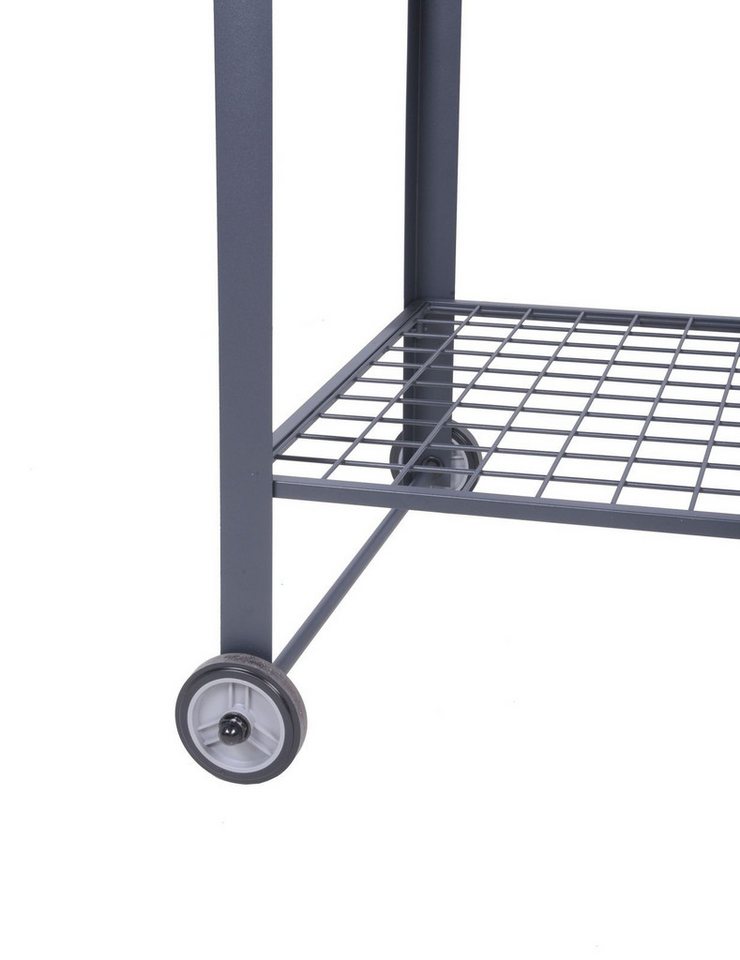 Gravidus Pflanztisch Mobiler Pflanztisch DIANA aus Stahl, rollbar und robust für den Garten