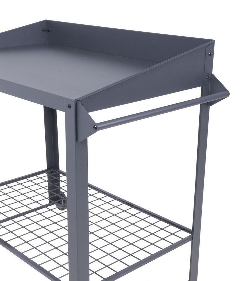 Gravidus Pflanztisch Mobiler Pflanztisch DIANA aus Stahl, rollbar und robust für den Garten Bild 2