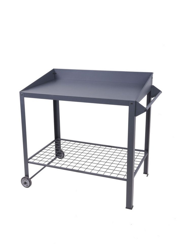 Gravidus Pflanztisch Mobiler Pflanztisch DIANA aus Stahl, rollbar und robust für den Garten Bild 3