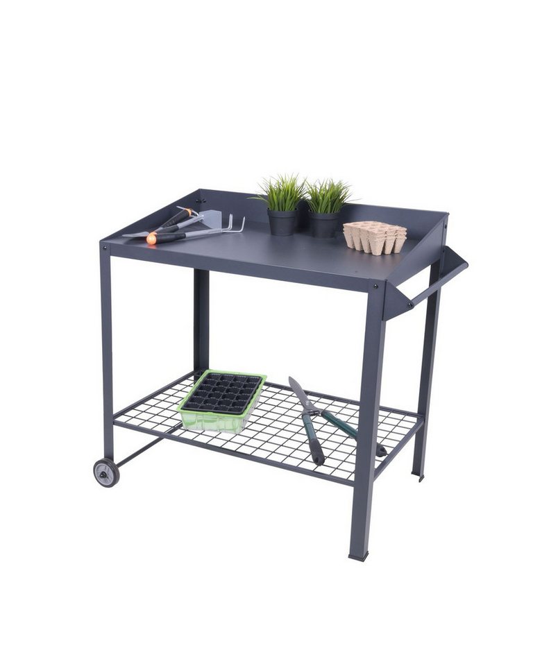 Gravidus Pflanztisch Mobiler Pflanztisch DIANA aus Stahl, rollbar und robust für den Garten Bild 5