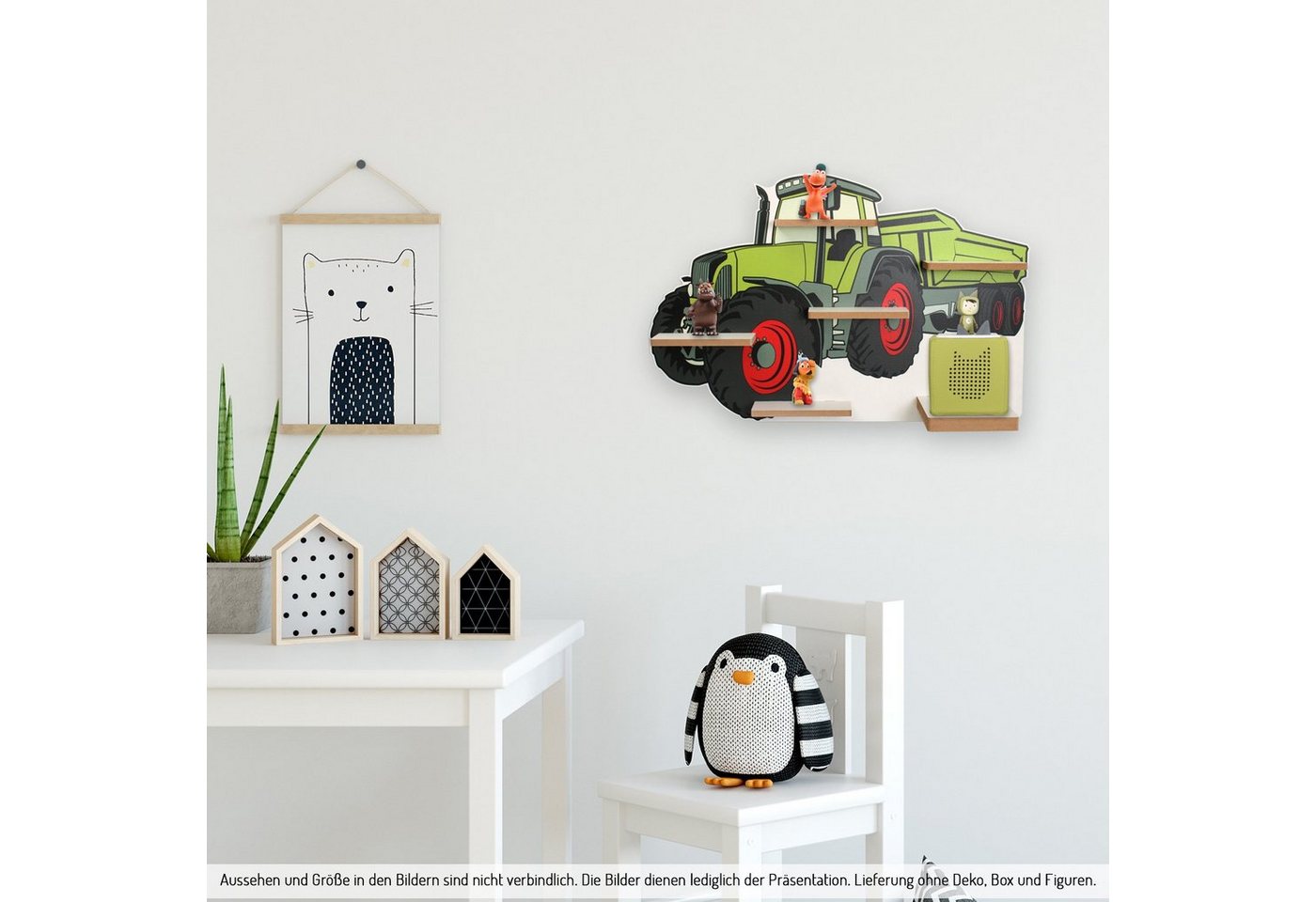 Kreative Feder Kinderregal MUSIKBOX-REGAL Traktor, für TONIE-BOX und TONIES inkl. 40 Metallplättchen Bild 2