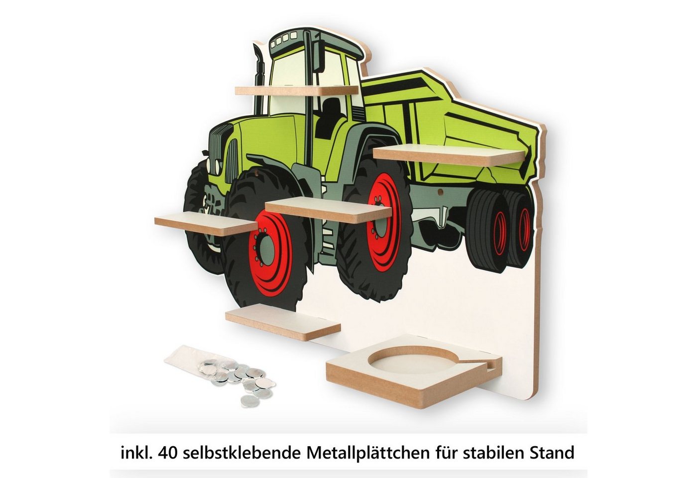 Kreative Feder Kinderregal MUSIKBOX-REGAL Traktor, für TONIE-BOX und TONIES inkl. 40 Metallplättchen Bild 3