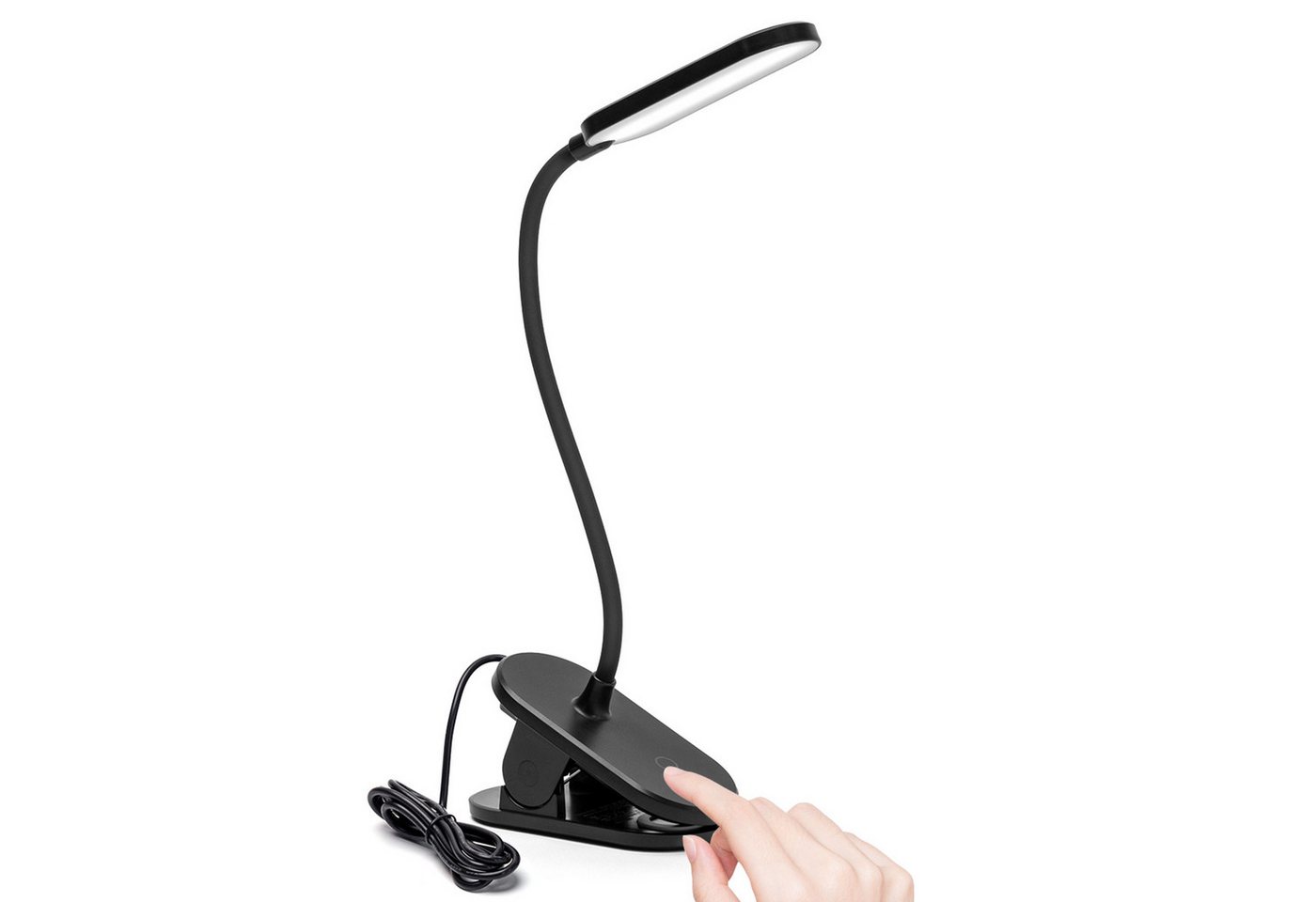 Aigostar LED Schreibtischlampe Schreibtischlampe mit 3 Helligkeitsmodi und 4000K Farbe mit usb