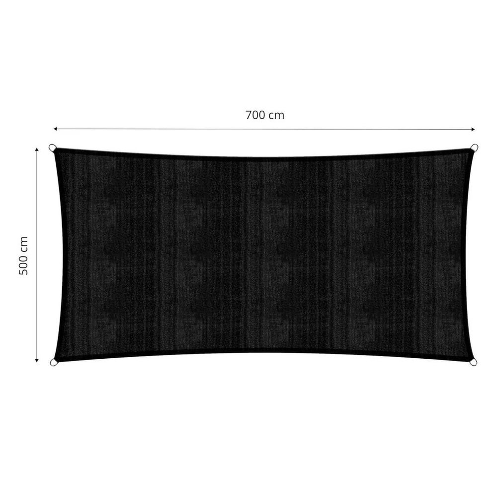 Lumaland Sonnensegel Luma Sonnensegel 5 x 7 m, Wetterbeständig 100% HDPE mit Stabilisator für UV Schutz Bild 5