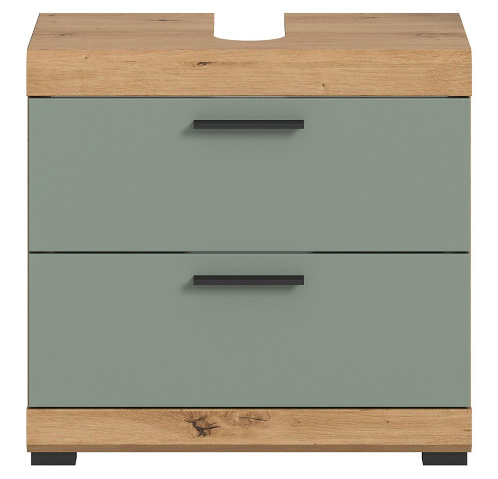 Lomadox Waschbeckenschrank SIROCO-158 in Artisan Eiche mit Salbei, 60cm breit Bild 2