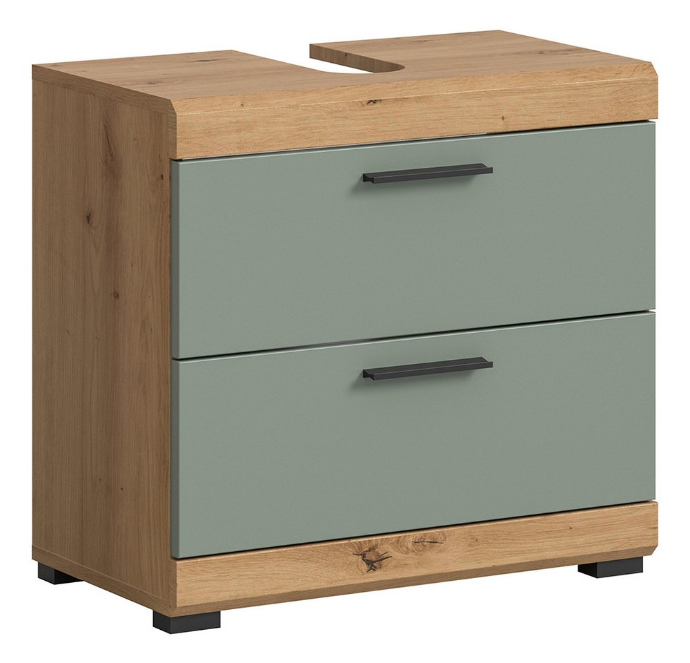 Lomadox Waschbeckenschrank SIROCO-158 in Artisan Eiche mit Salbei, 60cm breit Bild 5