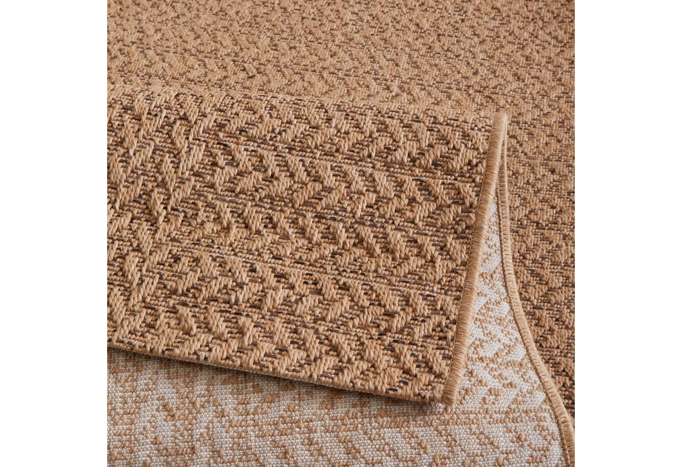 TaraCarpet Outdoorteppich Tara Carpet Sumatra Wave Sisal Jute Look natur, rechteckig, Höhe: 10 mm, Küche Wohnzimmer Terrasse Garten Balkon natur 80x150 Bild 3