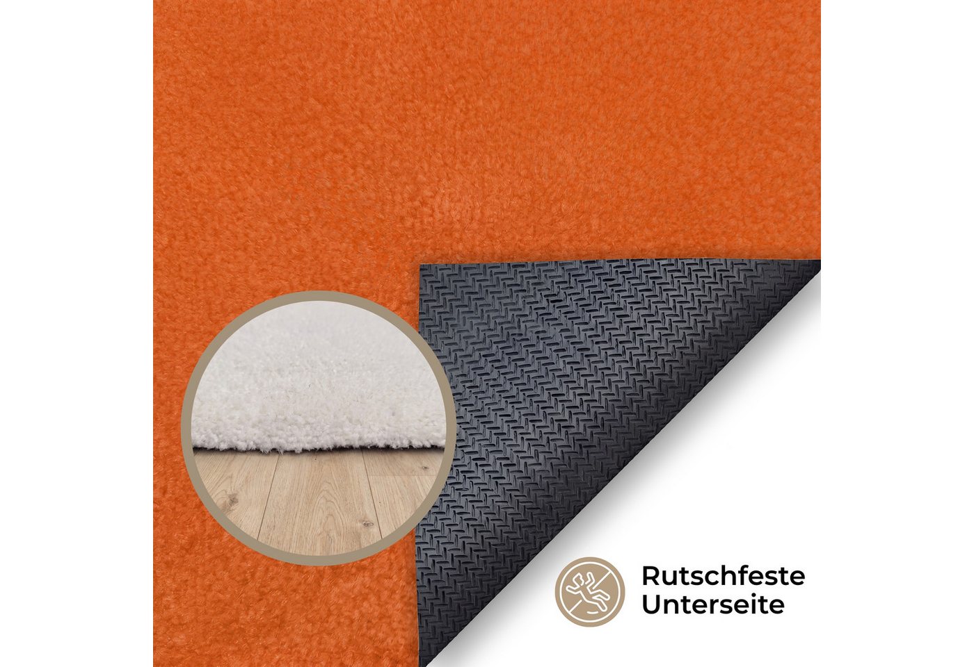 OnlyWow Teppich Retro - Wellen - Farbenfroh, Rechteckig, Schlafzimmer, Vorleger, Kurzflor, Carpet 80x120 cm