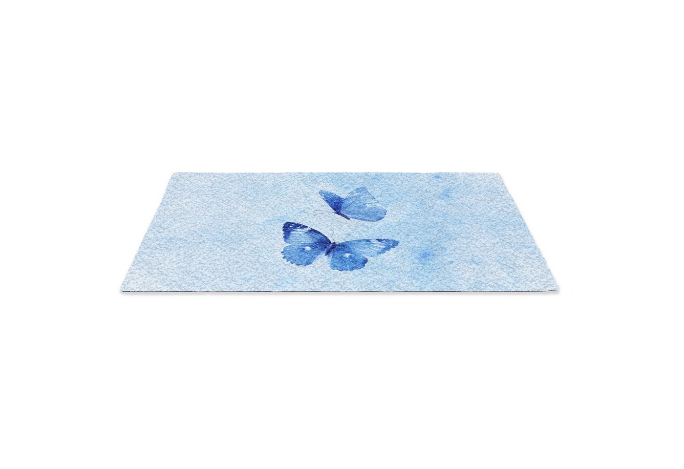 MuchoWow Fußmatte Schmetterlinge - Ornamental - Blau, Rechteckig, innen Schmutzfangmatte, Tür, Schmutzfänger Flur, Teppich 60x40 cm Bild 3