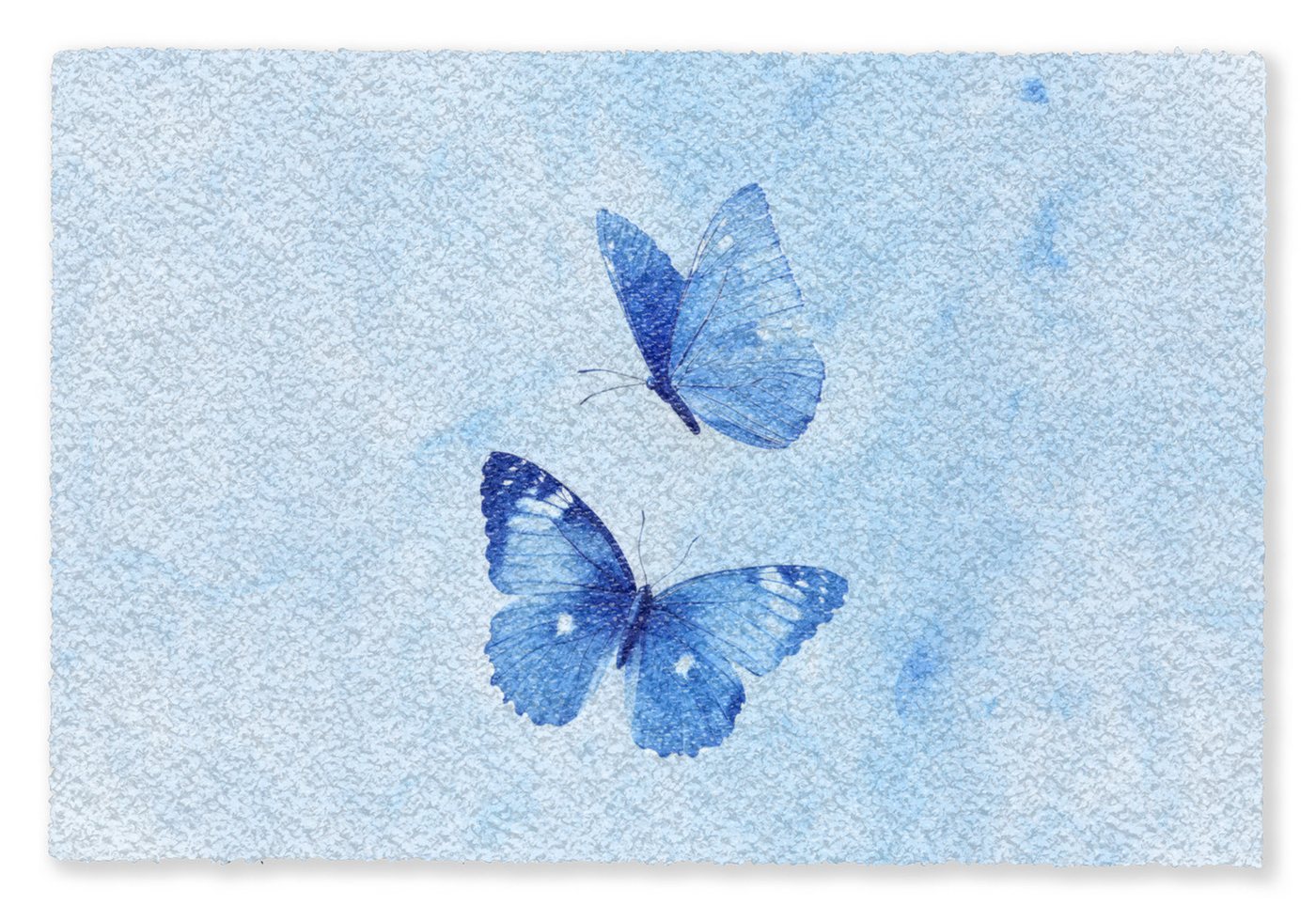 MuchoWow Fußmatte Schmetterlinge - Ornamental - Blau, Rechteckig, innen Schmutzfangmatte, Tür, Schmutzfänger Flur, Teppich 60x40 cm Bild 4
