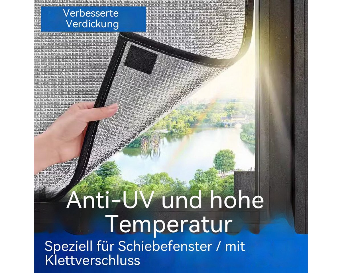 Diwzbyn Sonnenschutz-Fensterfolie Wärmedämmende Sichtschutzfolie für Fenster, verdunkelnde,Sonnenschutz, Selbstklebende Alu-Fensterfolie, UV-Schutz & Wärmedämmung Bild 2