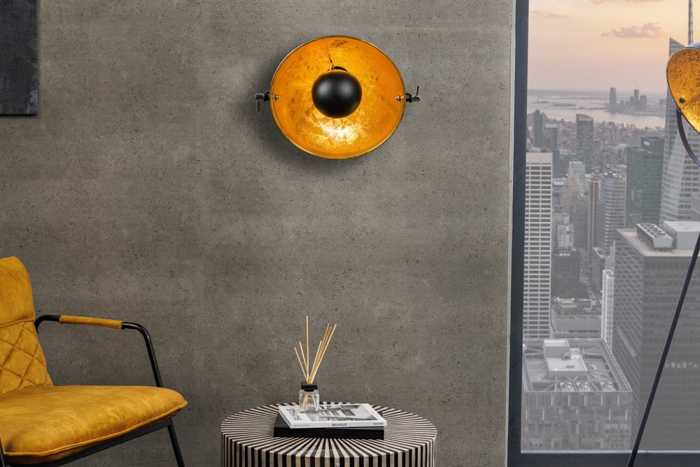 riess-ambiente Wandleuchte STUDIO 38cm schwarz / gold, ohne Leuchtmittel, Wohnzimmer · Metall · Industrial · Schlafzimmer Bild 4