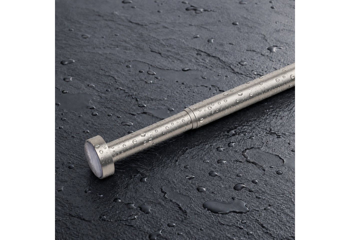 Deco-Raum Duschvorhangstange X-press, Ø 19 mm, 1-läufig, ausdrehbar, ohne Bohren, geklemmt, Metall, flexibel einsetzbar Bild 2