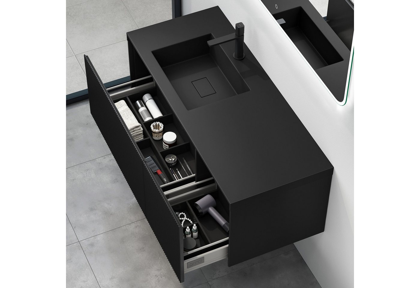 Mai & Mai Badmöbel-Set Waschtisch mit Unterschrank Waschbecken mineralguss Santa NEU Bild 3
