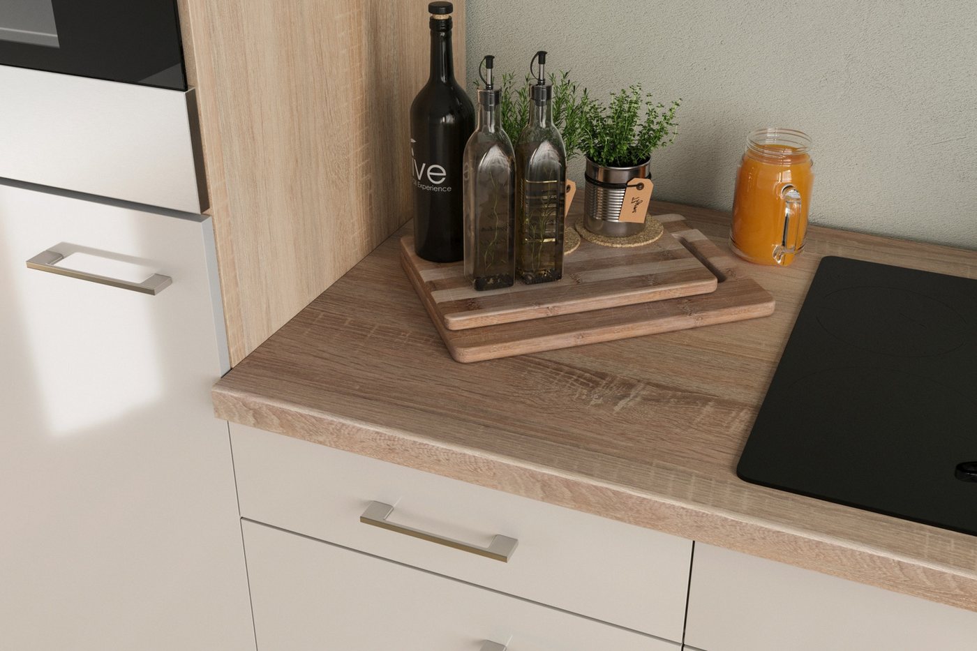Flex-Well Unterschrank Küchenunterschrank 30 cm - Kaschmir Glanz Sonoma Eiche – Neapel