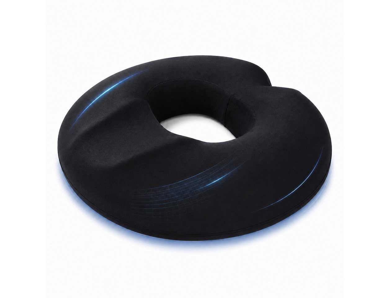 Kityhome Sitzkissen Orthopädisches Sitzkissen, Doppel-U-Form, Memory Foam, Hämorrhoiden, 46x39x8cm,geeignet für Bürostuhl,Autositz,Steißbeinschmerzen Bild 2