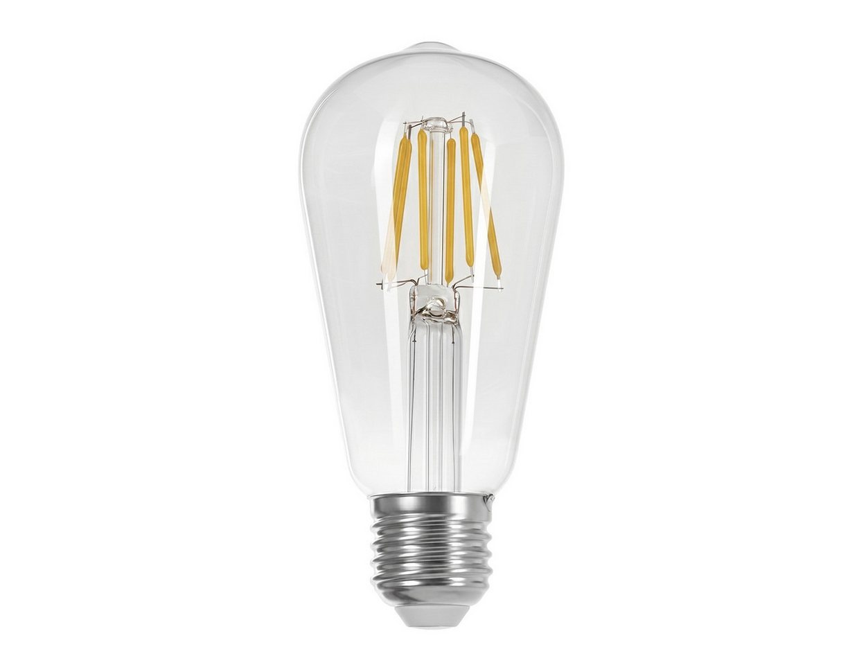 hofstein LED-Leuchtmittel 2er Set Glühbirne Warmweiß 6 Watt 800 Lumen, E27, 3000 Kelvin, Edison Vintage, Filament, Klar Bild 2