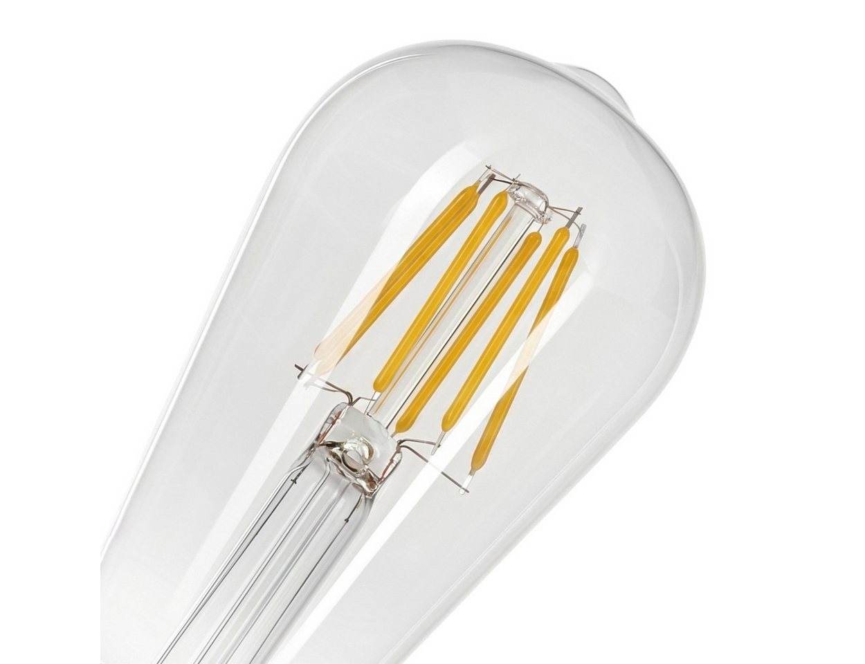 hofstein LED-Leuchtmittel 2er Set Glühbirne Warmweiß 6 Watt 800 Lumen, E27, 3000 Kelvin, Edison Vintage, Filament, Klar Bild 4
