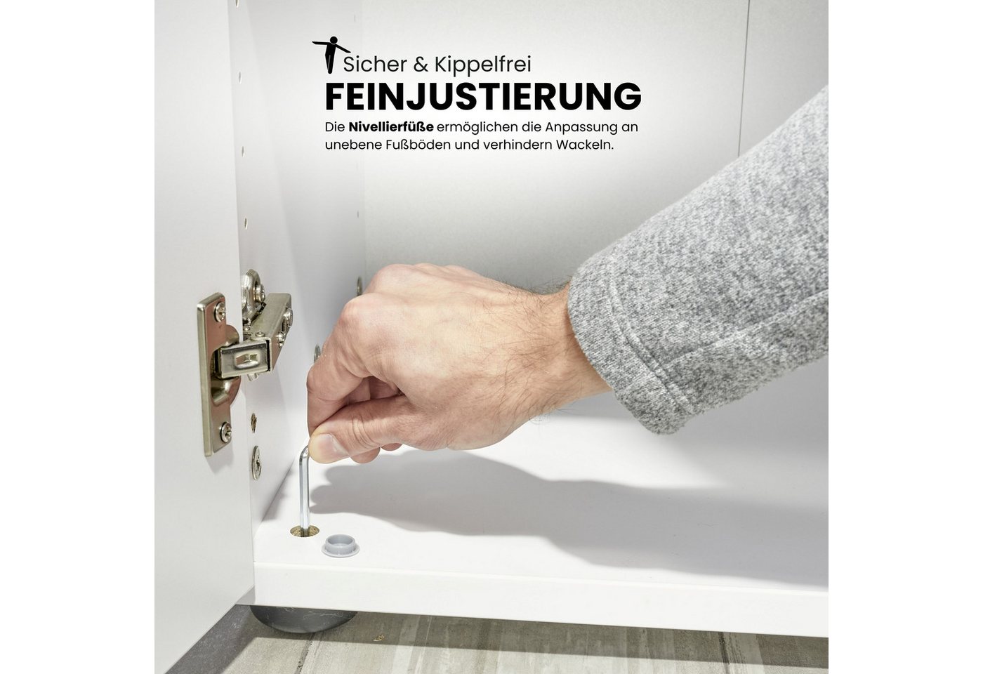bümö Aktenschrank smart Büroschrank - 6 Ordnerhöhen Dekor: Weiß/Ahorn Bild 3