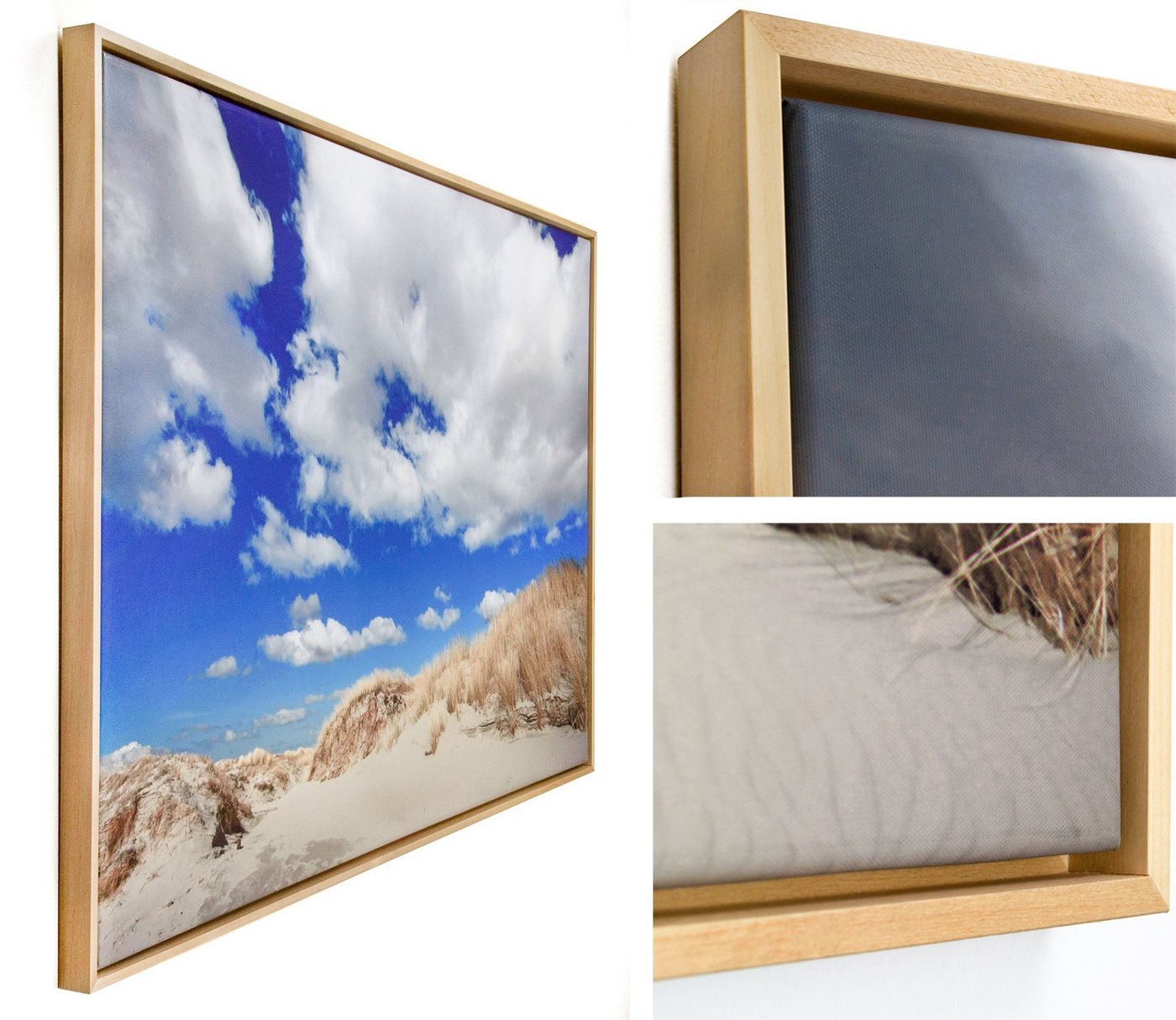 Einzelrahmen Schattenfugenrahmen Madeira, (1 Stück), 60x120 cm, Weiß, Holz Bild 3