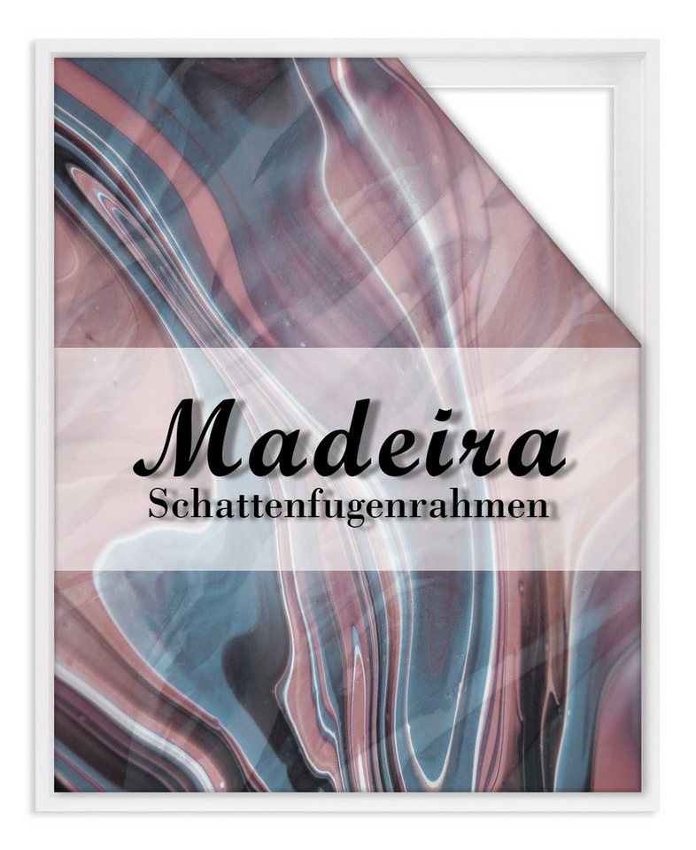 Einzelrahmen Schattenfugenrahmen Madeira, (1 Stück), 60x120 cm, Weiß, Holz Bild 4
