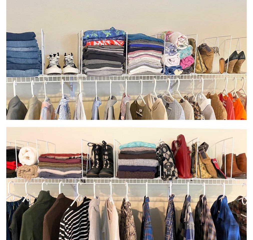 HomeGuru Garderobenschrank 10 Stück Regalteiler aus Draht Bild 3