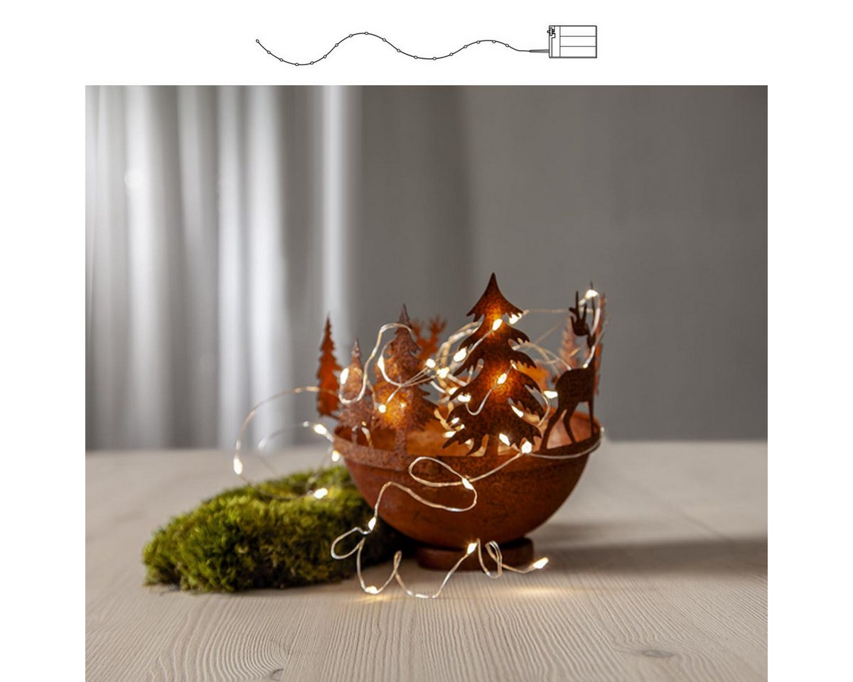 STAR TRADING LED-Lichterkette Draht-Lichterkette DREWDROPS, 40 LED warmweiß, 4m Bild 3