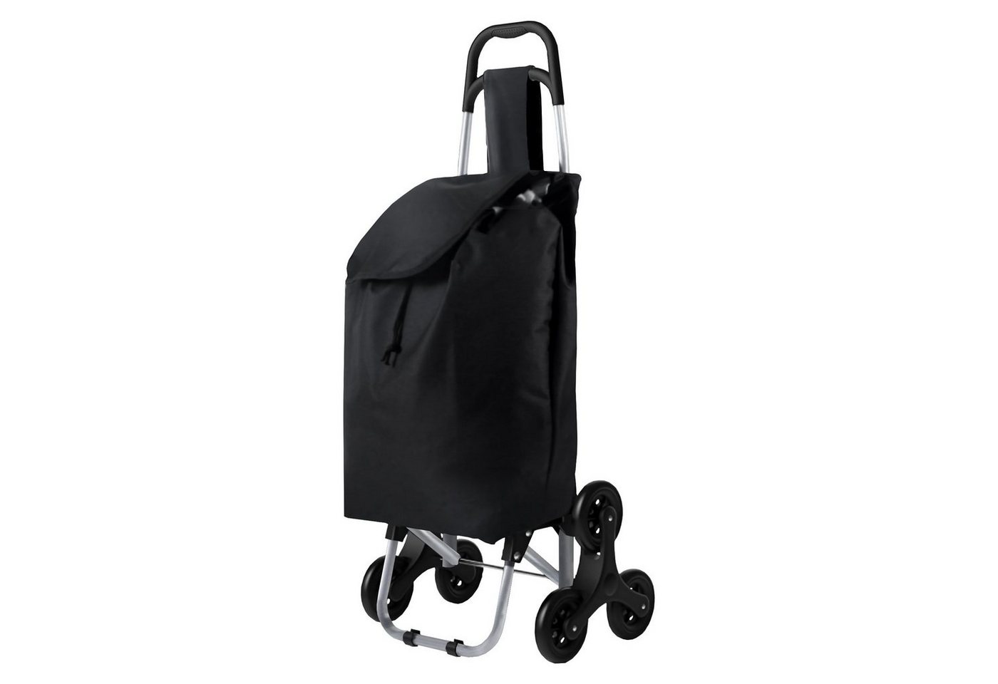 HAC24 Einkaufstrolley Einkaufstrolley Treppensteiger Klappbarer Einkaufswagen Einkaufstasche, Schwarz Bild 2