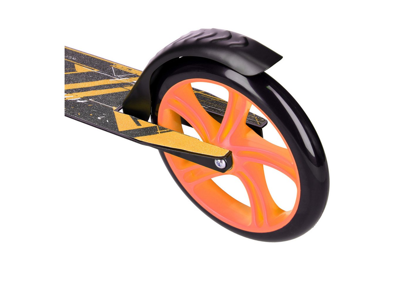 NILS EXTREME Tretroller Cityroller extra große Reifen Scooter Roller Orange, klappbar, robust, angenehme Größe, verstellbarer Lenker Bild 3
