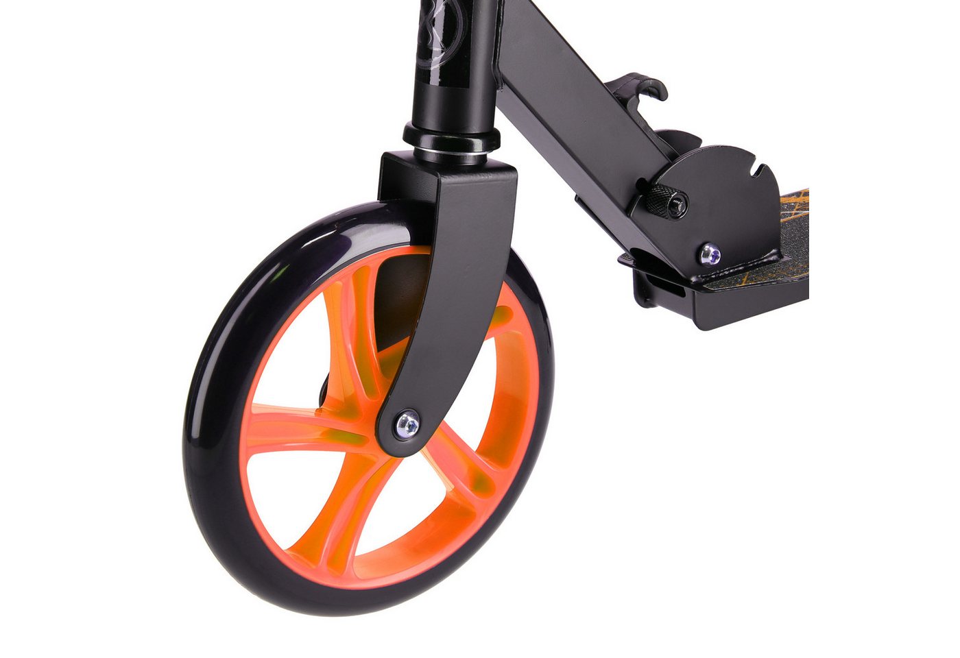 NILS EXTREME Tretroller Cityroller extra große Reifen Scooter Roller Orange, klappbar, robust, angenehme Größe, verstellbarer Lenker Bild 5