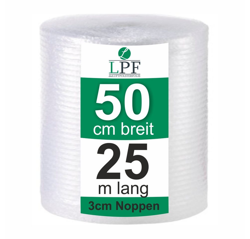 LPF dieLUFTPOLSTERFOLIE Schutzfolie Luftpolsterfolie Große Noppen (3cm) Breite 50cm x Länge 25m / 100my Bild 5