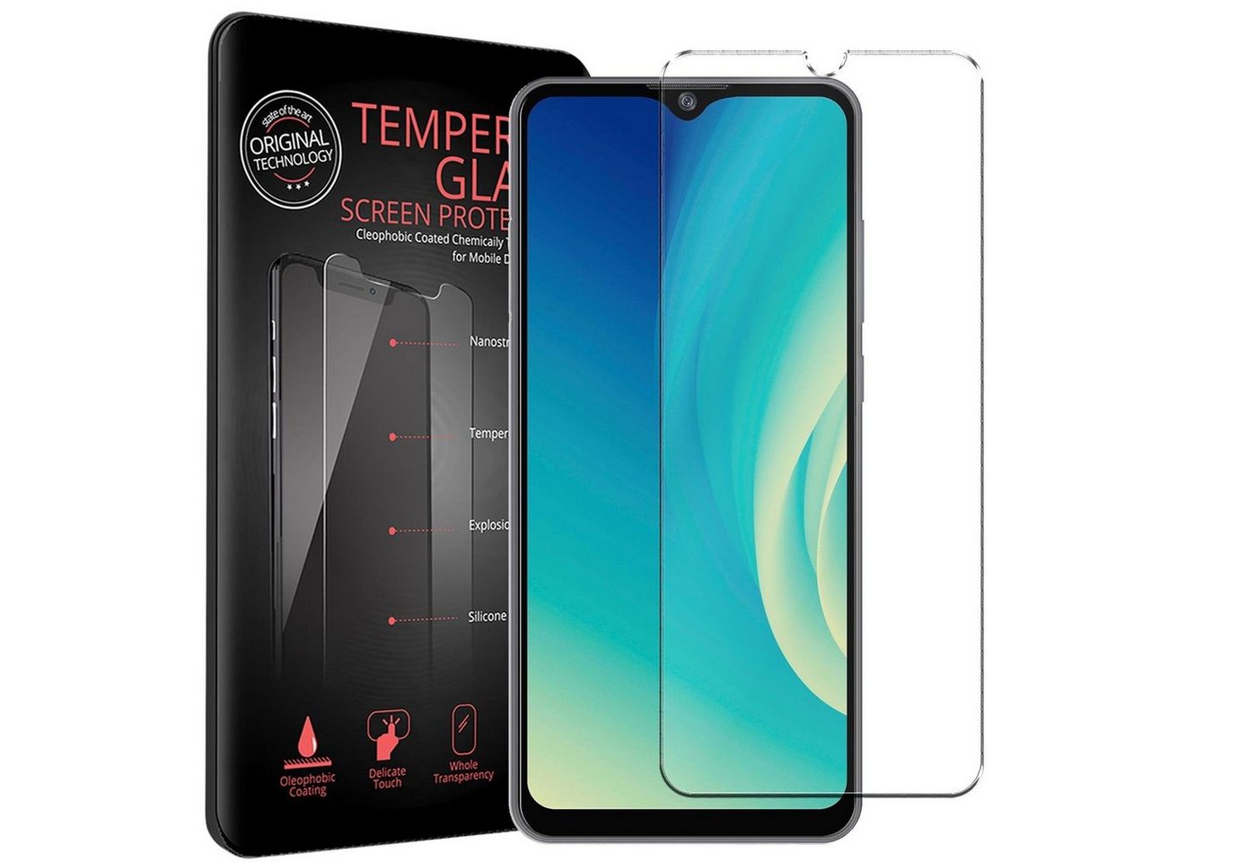 CoolGadget Schutzfolie Panzerfolie für ZTE Blade A7s 2020, (9H Härtegrad, 2x Schutzglas, 1xReinigungset), Displayfolie Schutzfolie 2 Stück für ZTE Blade A7s 2020 Glas Folie