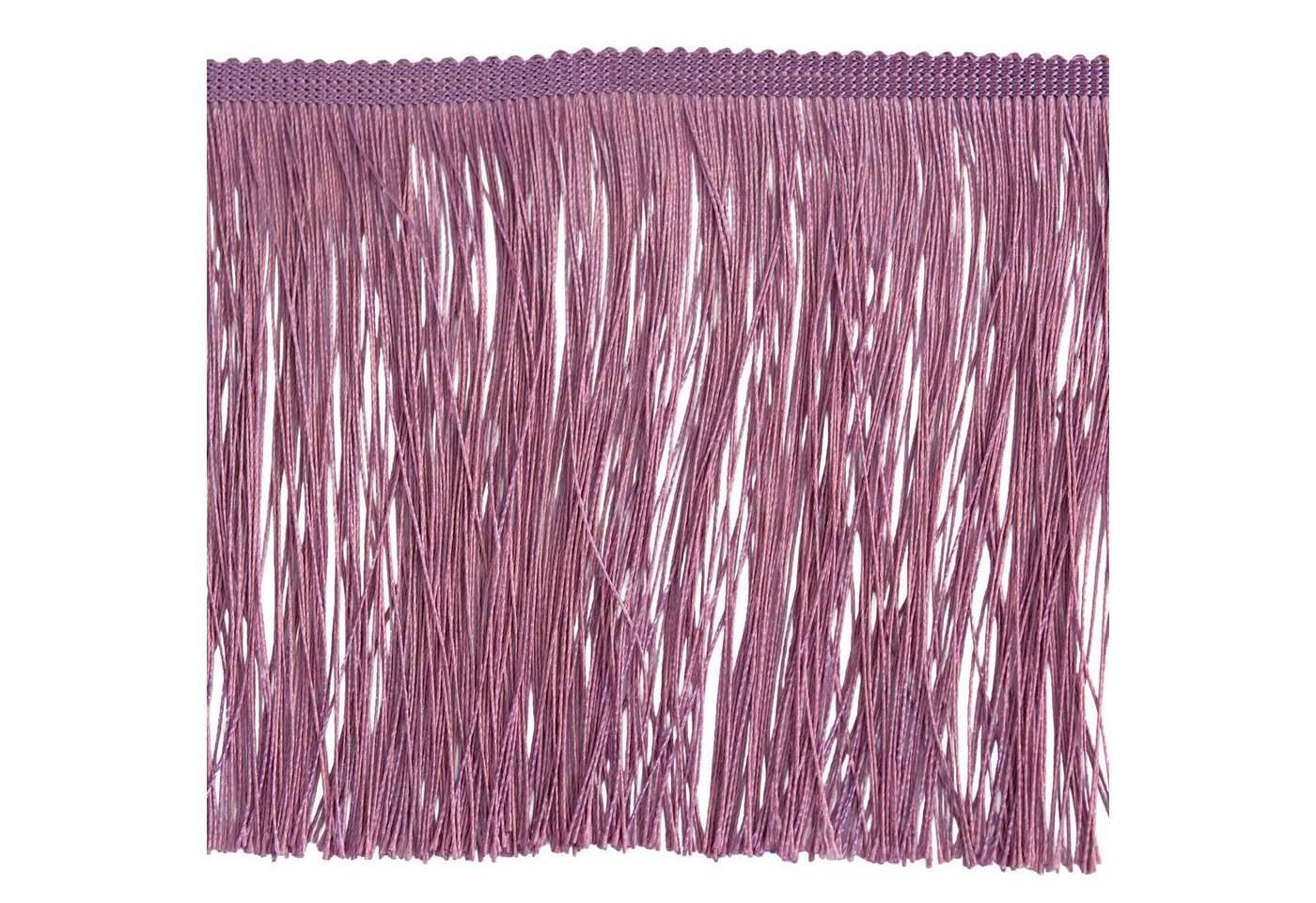 maDDma Webband Fransenborte extrabreit ab 1m Meterware 155mm Quastenborte Zierborte, mauve Bild 2