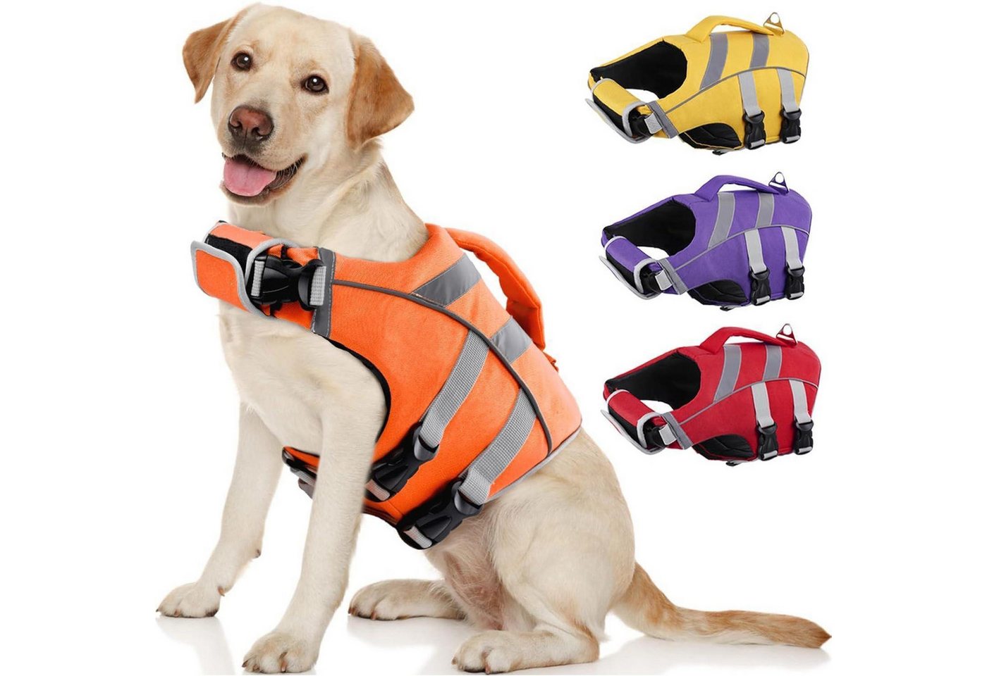 LuxusKollektion Schwimmweste Schwimmweste Hund Auftrieb Sicherheit klein mittel groß L Orange Bild 3
