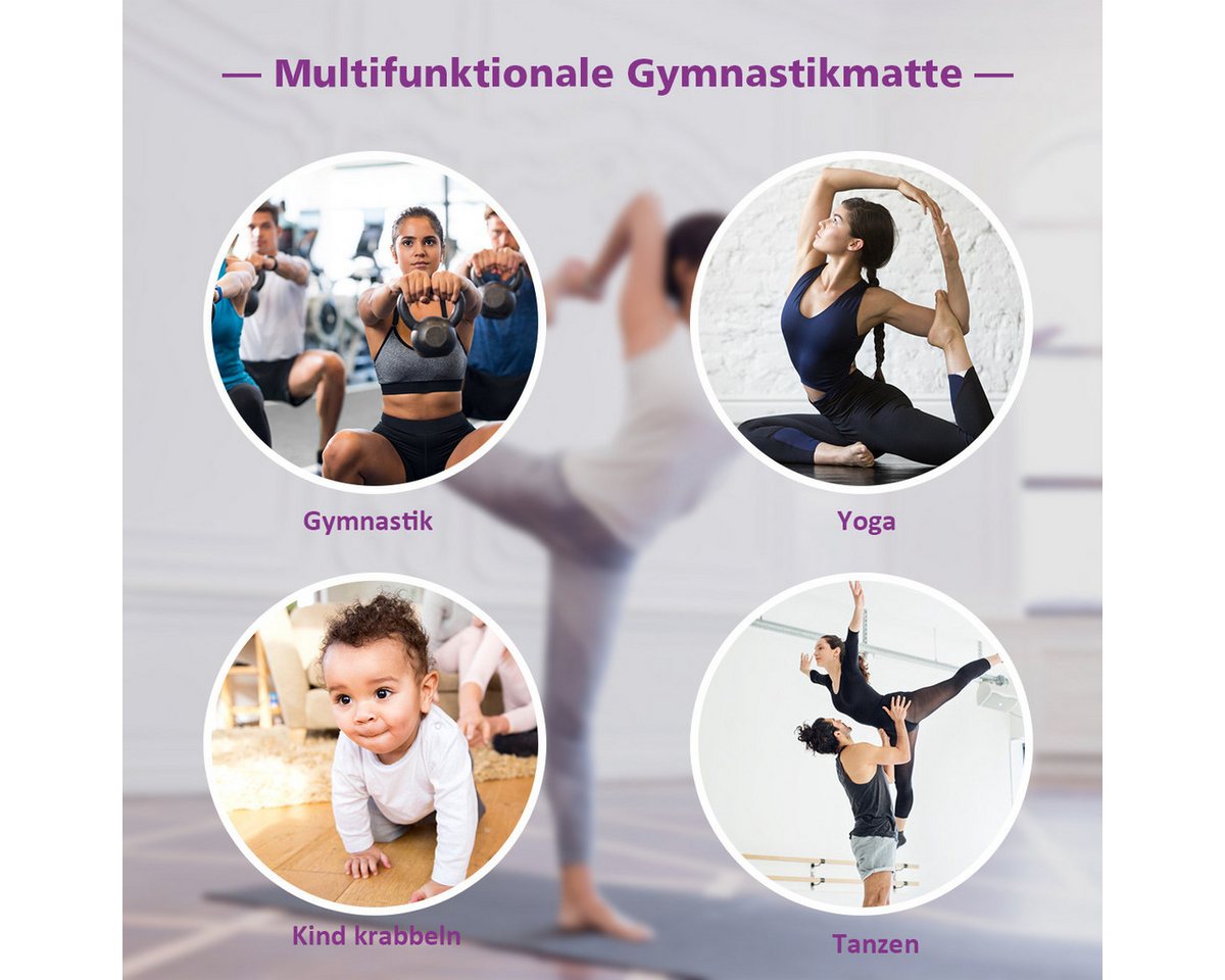 COSTWAY Gymnastikmatte, 240 x 120 x 5 cm Yogamatte klappbar Bild 4