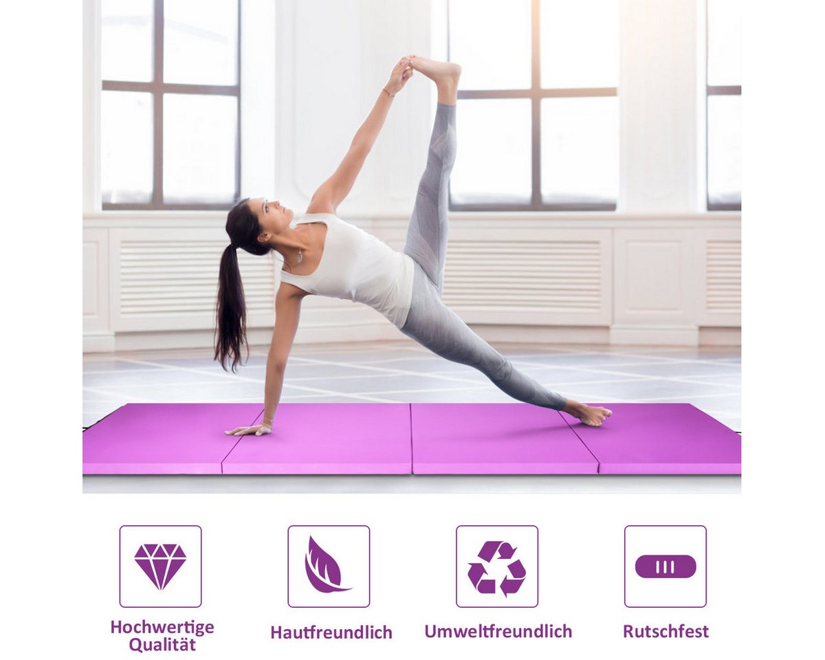 COSTWAY Gymnastikmatte, 240 x 120 x 5 cm Yogamatte klappbar Bild 5