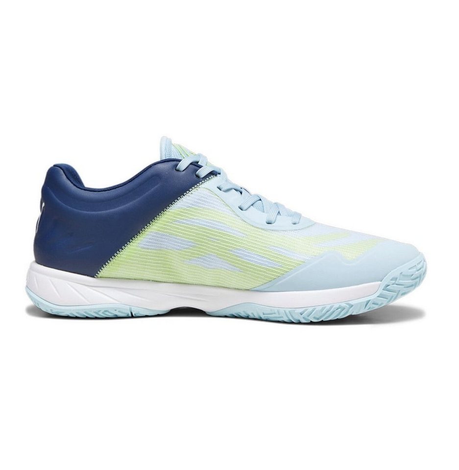 PUMA Hallen-Indoorschuhe Accelerate Turbo dunkelblau/hellblau/grün Herren Badmintonschuh Bild 3