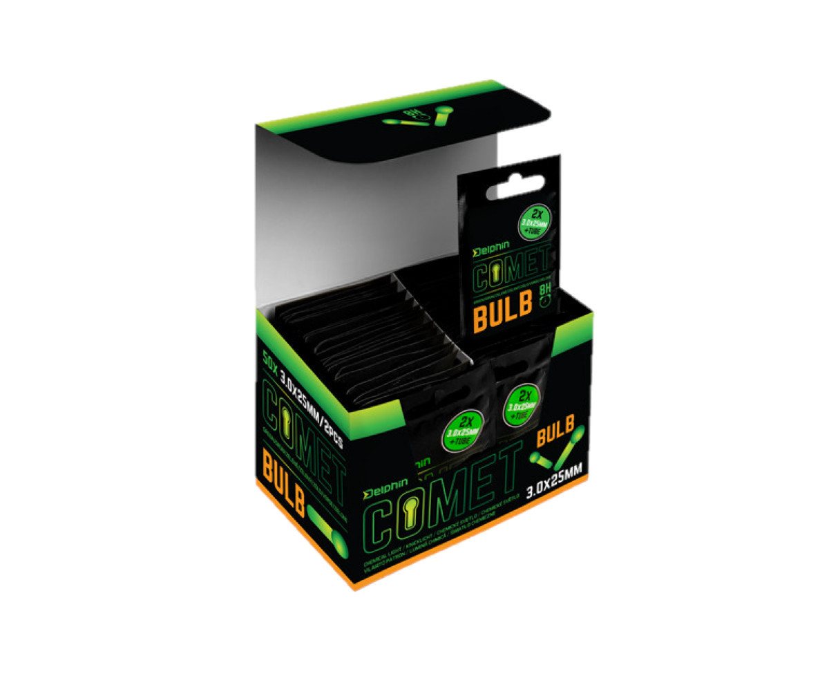 Delphin.sk Bissanzeiger Knicklicht 10 Knicklichter Comet BULB 4,5 x 37 mm Bissanzeiger Nachtangeln Aal, (Spar-Set), Ausgezeichneter Helfer für die Abend- und Nachtjagd Bild 2