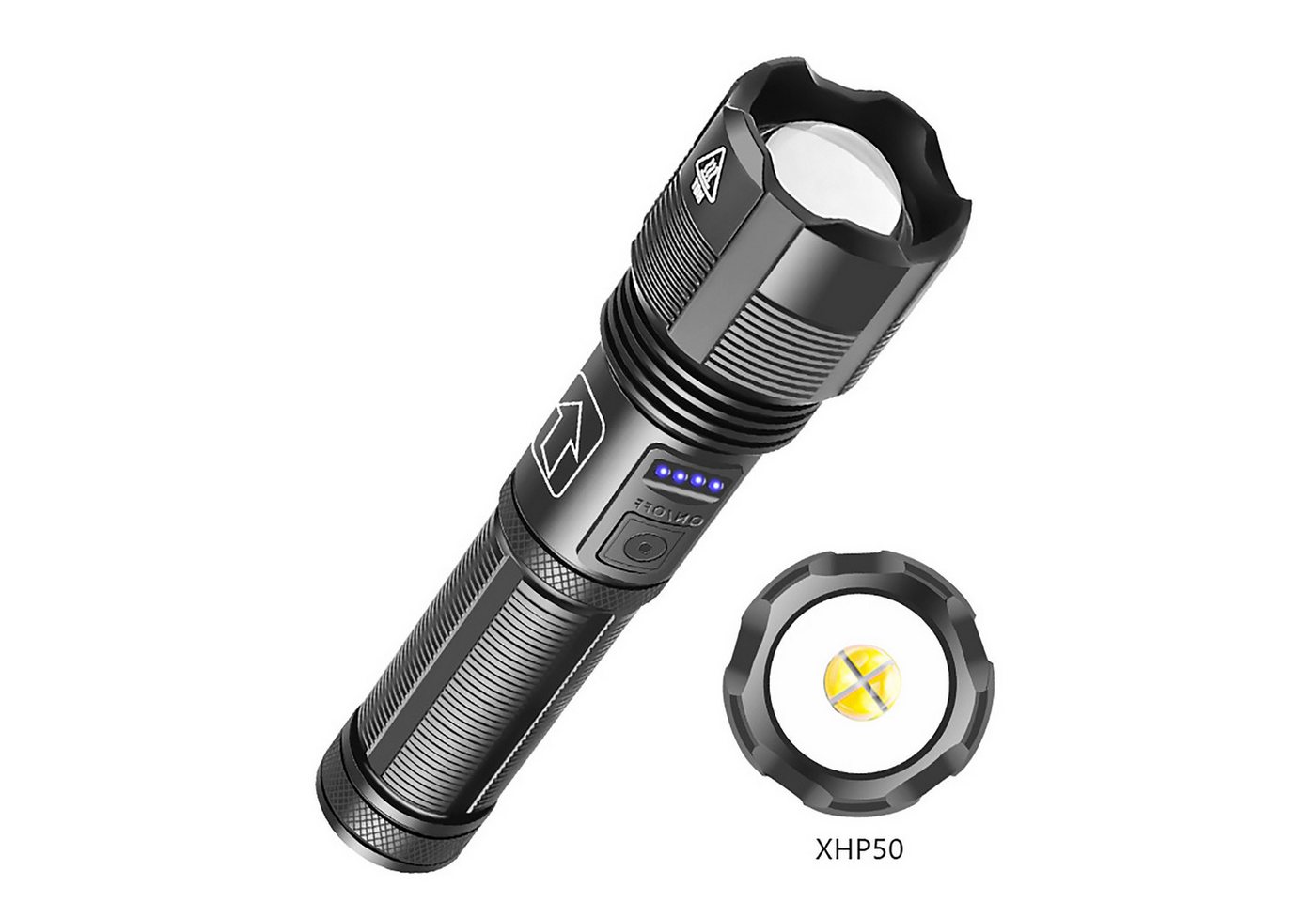 Fine Life Pro LED Taschenlampe Taschenlampe LED Aufladbar, 2000 Lumen LED Taschenlampe Extrem Hell, IP65 Wasserdicht Flashlight für Camping Angeln Notfall Outdoor Bild 4