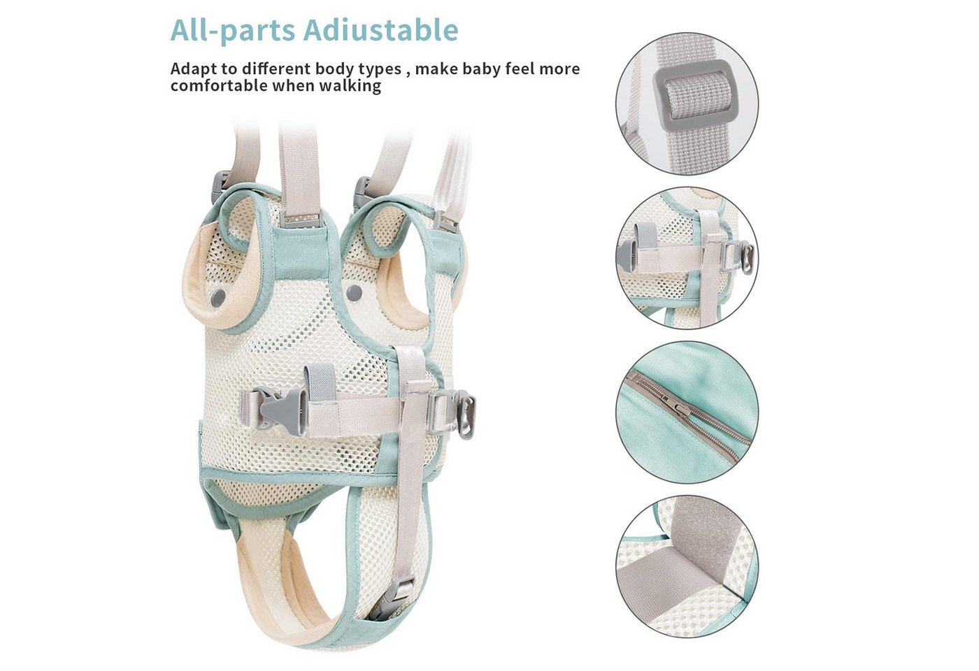 AURIVION Lauflernwagen Lauflernwagen Lauflernhilfe für Baby, (Set, 1-tlg., Verstellbar mit Lätzchen), Baby Lauflernhilfe Bild 2