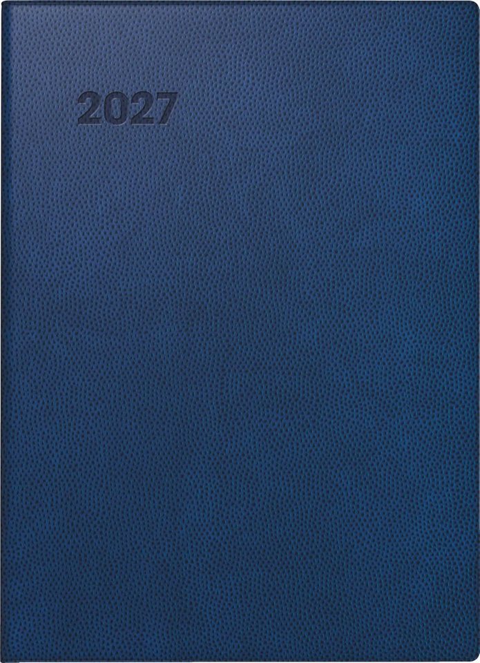 BRUNNEN Taschenkalender BRUNNEN Taschenkalender Mod. 731 2027, A6, Kunststoff, dunkelblau