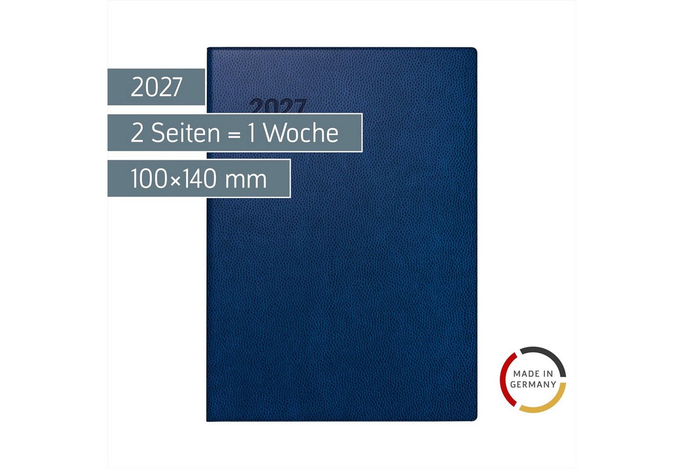 BRUNNEN Taschenkalender BRUNNEN Taschenkalender Mod. 731 2027, A6, Kunststoff, dunkelblau Bild 4