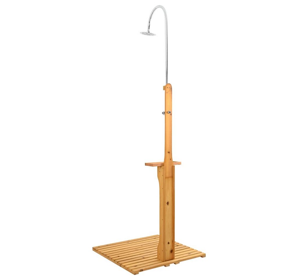 furnicato Gartendusche Massivholz 75x75x221 cm Natur (1 St) Bild 2