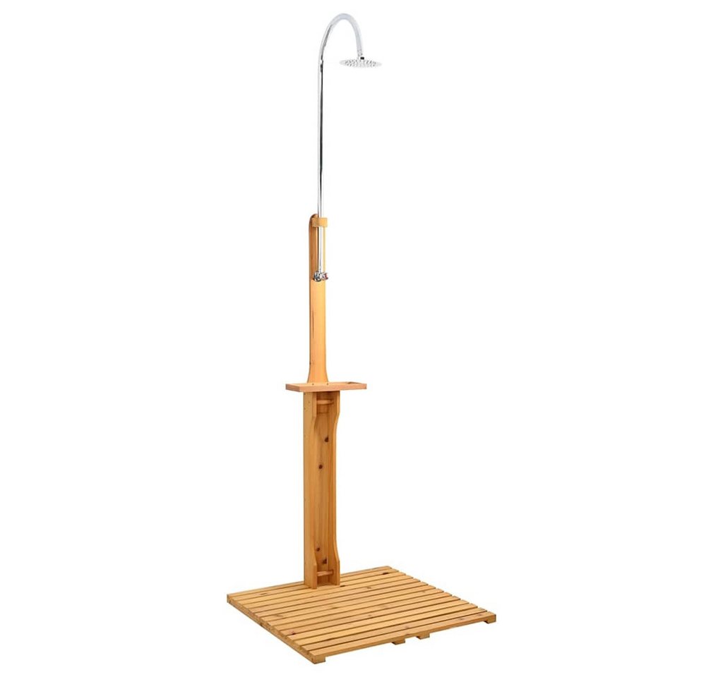 furnicato Gartendusche Massivholz 75x75x221 cm Natur (1 St) Bild 4