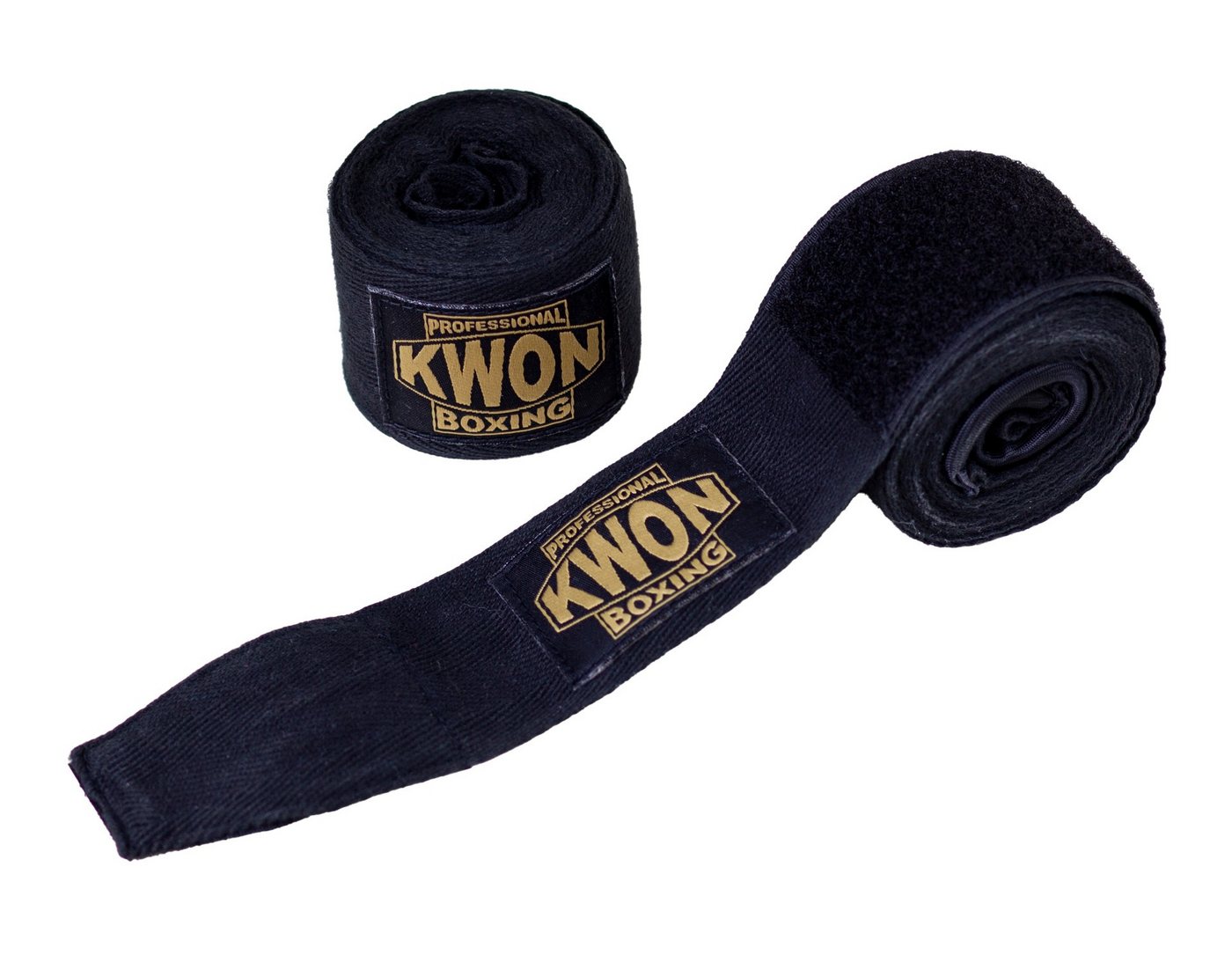 KWON Boxbandagen Premium Gel Box-Bandage unelastisch Boxen Handbandagen Faustbandagen (3,5 m, Paar), Profi Qualität für Wettkampf und Training, schwarz oder rot, 350 cm Bild 3